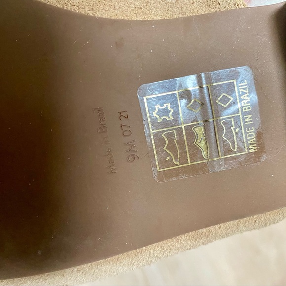 Jack Rogers Delaney suede beige tan faux fur lined Mules 9 - Picture 5 of 10